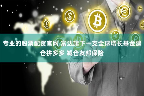 专业的股票配资官网 富达旗下一支全球增长基金建仓拼多多 减仓友邦保险