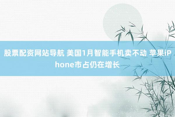 股票配资网站导航 美国1月智能手机卖不动 苹果iPhone市占仍在增长