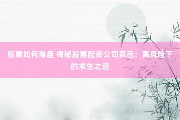 股票如何操盘 揭秘股票配资公司幕后：高风险下的求生之道
