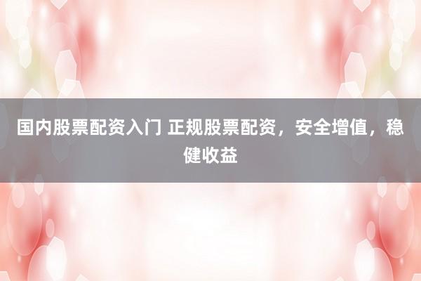 国内股票配资入门 正规股票配资，安全增值，稳健收益